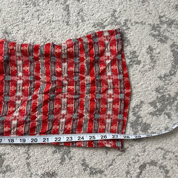 Joie Red Silk Pants Tribal Print Wide Leg Lightweight Casual Southwest Boho XS - Picture 6 of 9